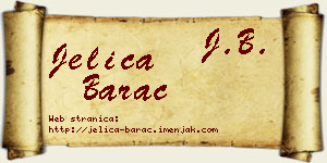 Jelica Barać vizit kartica